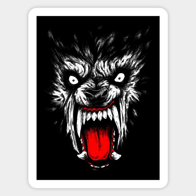 Werewolf Tourist Sticker by JonathanGrimmArt